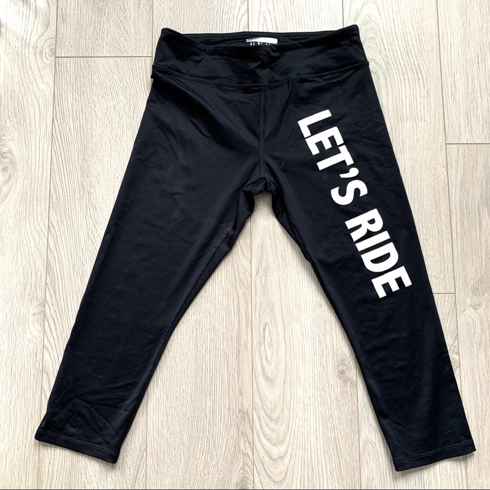 F21- Let’s Ride Crop Tights EUC